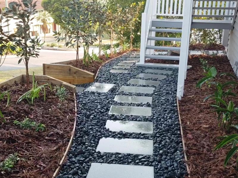 Completed landscaping project by Tehillah Landscapes